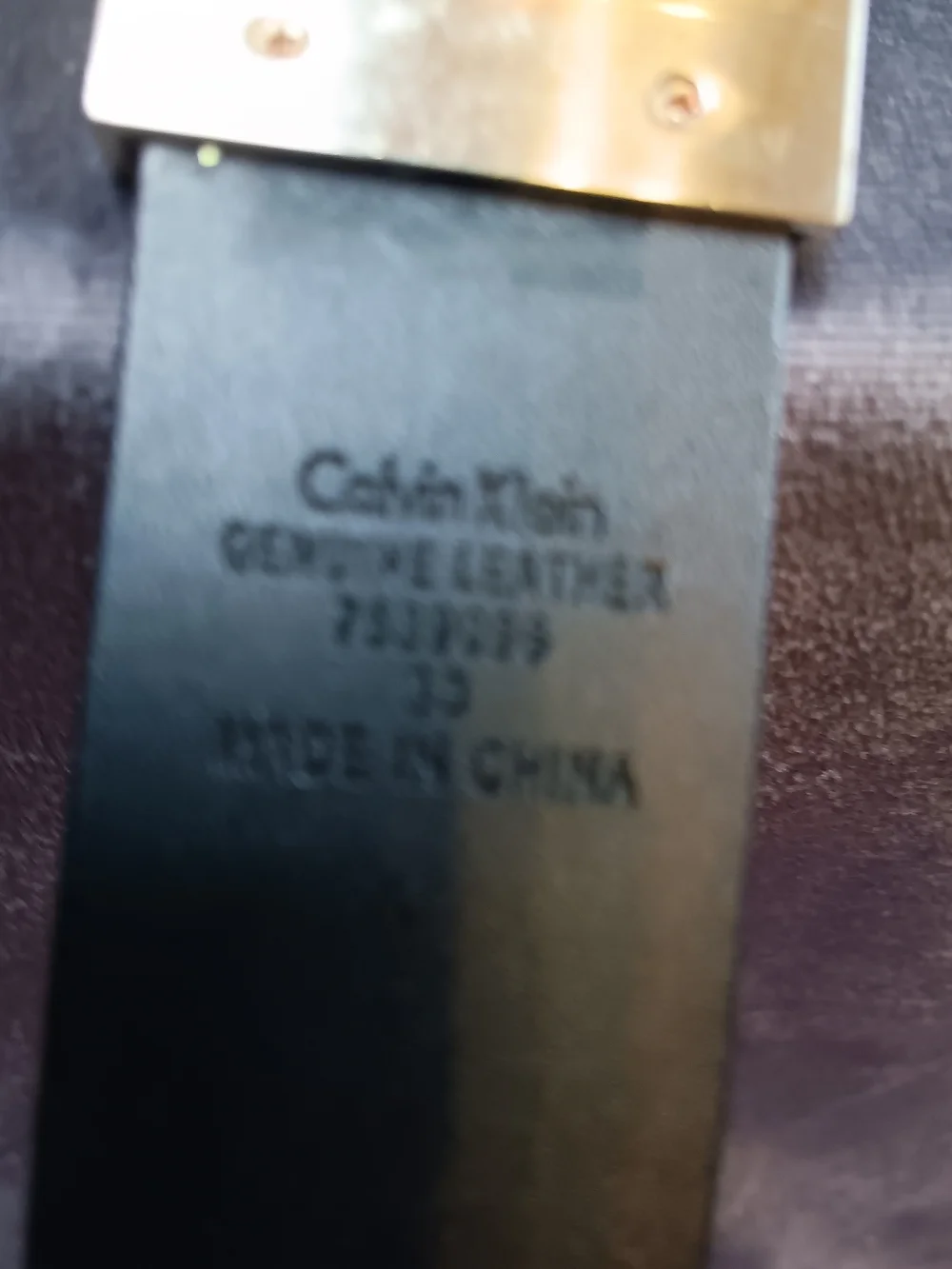 Calvin Klein Men’s Silver Buckle Black Webbing Belt